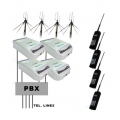Alcon CT-4583 4-PABX Up to 30km Long range phone system with intercom communication between 4 handsets Alcon CT-4583 4-PABX Up to 30km Long range phone system with intercom communication between 4 handsets